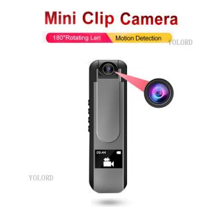 Motion Detection Mini Secret Digital Audio Voice Video Recorder Back Clip HD 1080P Camera Body Camcorder With Display Screen