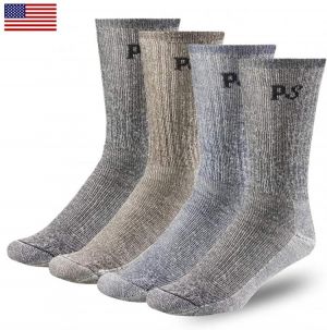 PEOPLE SOCKS Men's Women's Merino wool crew socks 4 pairs 71% premium with Arch support Made in USA