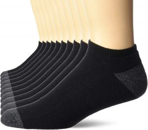 Amazon Essentials Men's 10-Pack Cotton Cushioned Low Cut Socks