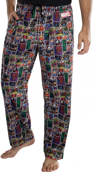 Marvel Comics Mens' Vintage Avengers Comic Book Page Pajama Pants