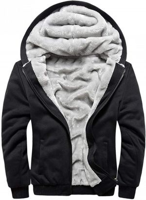 MACHLAB Men's Pullover Winter Workout Fleece Hoodie Jackets Full Zip Wool Warm Thick Coats