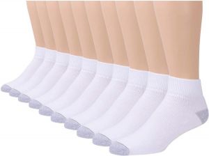 Burlington Comfort Power Men's Quarter Sock, 10 Pair Pack