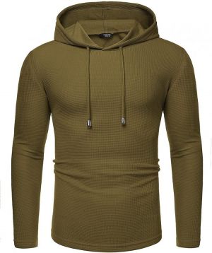 COOFANDY Men's Casual Pullover Hoodie Waffle Pattern Hooded Sweatshirts Long Sleeve Fashion Gym Athletic Hoodies