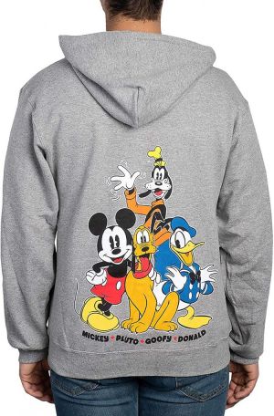 Disney Hoodie Mickey Mouse Donald Goofy Pluto Zip Up