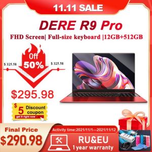 all in one place מחשבים Dere Laptop R9 Pro 15.6-inch 12GB RAM 256GB SSD Intel Celeron N5095 Business Notebook Windows 10 Gaming Notebook Pc Portable