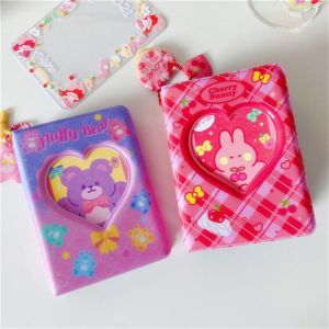 3 Inch Idol Photo Album 40 Pockets Cherry Bear Rabbit Kpop Card Holder Stars Picture Storage Case PVC Photocard Holder Albums