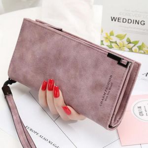 Laamei Long Wallet Women Scrub Leather Lady Purses High Quality Ladies Clutch Wallet Long Female Wallet Carteira Feminina