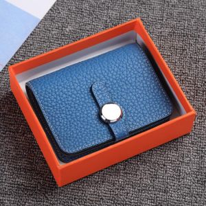 Genuine Leather Unisex Money Bag Luxury Design Famous Brand Hasp Square Wallet Fashion Card Holders Women Small Coin Purses