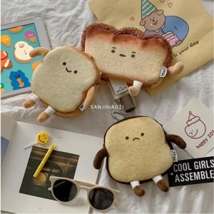 Korea Ulzzang Cartoon Cute Bread Women's Wallet Student Kawaii Wallet Harajuku Coin Purse Ladies Card Bag Trend Small PU Wall