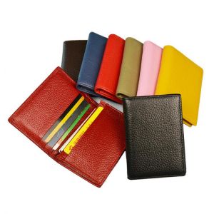 100% Genuine Leather Business Name Card Case Large Capacity Cross Crocodile Saffiano Bank Card ID Holder Custom name logo