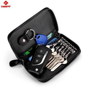 New Genuine Leather Keychain Holder Pouch Purse Key Cover Bag Fashion Men Key Holder Organizer Car Key Case 2021