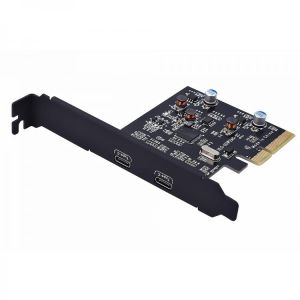10pcs/lot PCI-E PCI Express 4X to USB 3.1 Gen 2 (10 Gbps) 2-Port Type C Expansion Card For Windows 7/8/8.1/10/Linux Kernel