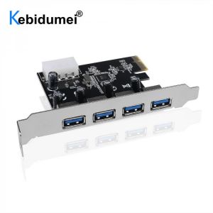 4 Port PCI-E To USB 3.0 HUB PCI Express Expansion Card Adapter 5 Gbps Speed USB 3 0 PCI E PCIe Express 1x For Desktop