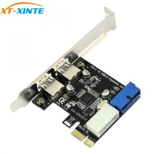 USB3 PCI Express Adapter PCI E to USB 3.0 20pin Converter Controller PCIe x1 USB 3 0 2 Ports Adapter USB3.0 PCI-e Expansion Card
