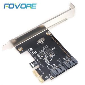 PCI-E PCI Express to SATA 3.0 Extension Card with Bracket 2-Port SATA III 6Gbps Expansion Adapter pci e sata3 pcie sata 3 card