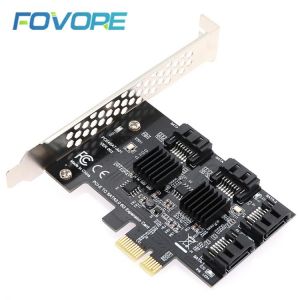 SATA 3 PCI express adapter PCI-e 4 port SATA 3 3.0 Expansion Card PCI express SATA 3 converter SATA PCIe controller for desktop