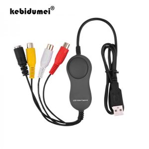 kebidumei USB 2.0 Video Capture Card DVD DVR VHS For Win7/8/10 Mac OS USB To AV Video Grabber Capture Adapter