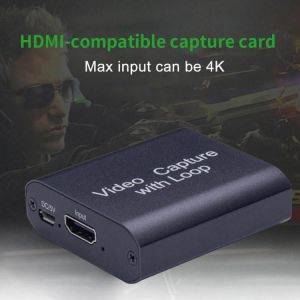 USB Video Capture Card HDMI-compatible To USB 2.0 HD 4K 1080P Video Recording Box For PS4 XBOX Phone Game Capture Broadcast TV