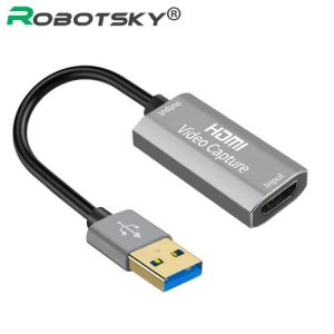 4K USB 2.0 Video Capture Card 1080P 60fps Video Grabber Box for Macbook PS4 Game Camera Recorder Live Streaming Webcasting