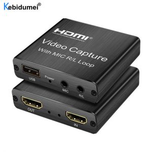 4K HDMI-compatible Video Capture Card 1080p Game Capture Card USB 2.0 Recorder Box Device for Live Streaming Video Recording