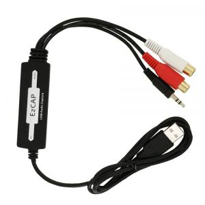 EZCAP USB Audio Capture Cassette To CD/MP3 Converter MP3 WMA WAVE Recorder Edit with 3.5mm audio input for Mac & Windows 8/7