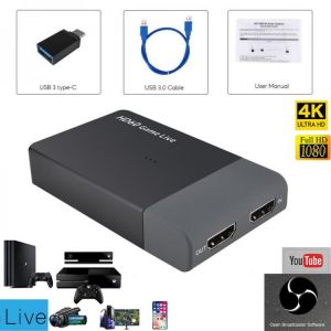 EZCAP 261M USB3.0 Video Capture 1080P 60FPS HDMI to USB 3.0 Game Video Capture Card Live Streaming Broadcast With Mic in