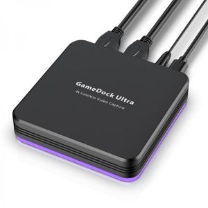 Y&H HDMI Game Capture Card, Live Stream and Record in 4K30P or 1080P 120HZ,HDR Video Pass-Through up to 240fps,Ultra-Low Laten