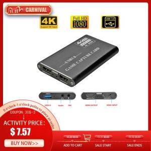 4K HDMI-compatibleTo USB 3.0 Video Capture Card Dongle 1080P 60fps HD Video Recorder Grabber For OBS Capturing Game Game  Live