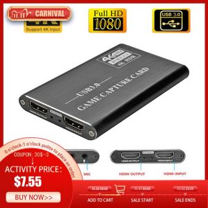 4K HDMI-compatible Game video capture Card USB3.0 1080P Grabber Dongle capture card for OBS Capturing Game Capture Card Live