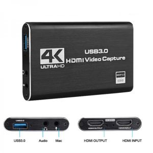 HDMI-Compatible Video Capture Card 4K Record USB3.0 1080P 60FPS Game Capture Device For OBS Capturing Game Card Live