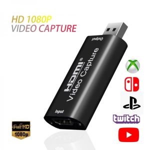 Mini HD 1080P HDMI To USB 2.0 Video Capture Card Game Recording Box for Computer Youtube OBS Etc. Live Streaming Broadcast