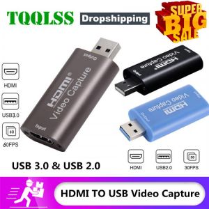 4K Video Capture Card USB 3.0 USB2.0 HDMI-compatible Grabber Recorder for PS4 Game DVD Camcorder Camera Recording Live Streaming