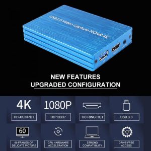 kebidumei USB3.0  4K@60Hz Video Capture 1080P HD  USB Video Capture Card Dongle Game Streaming Live Streaming