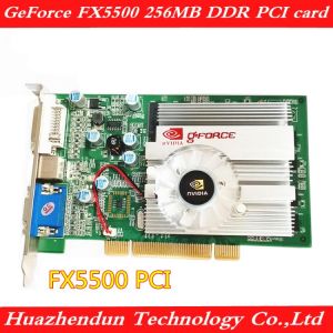 Original Brand NEW FX5500 PCI graphics card DDR 256M DVI VGA S-video Output interface video card Support dual screen