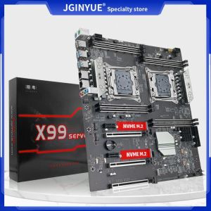 JGINYUE X99 Dual CPU Motherboard LGA 2011-3 Support Intel Xeon E5 V3 & V4 Processor DDR4 RAM Memory Eight-channel X99-D8 Serve