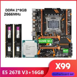 Kllisre X99 D4 motherboard combo with Xeon E5 2678 V3 LGA2011-3 CPU 2pcs X 8GB = 16GB 2666MHz DDR4 memory