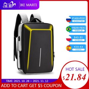 IKE MARTI Multifunctional Anti Theft Backpack Men 15.6 Inch Laptop Backpack Notebook USB Travel Bag Rucksack School Bag For Male