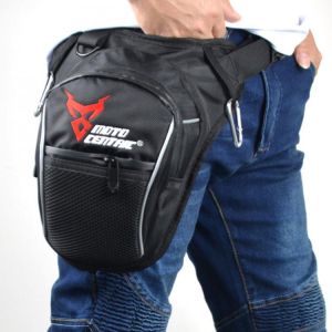 Norbinus Motorcycle Drop Leg Bag Hip Bum Fanny Pack Waterproof Motorcycle Bag Outdoor Casual Waist Bag Motorcycle bike Bag Black