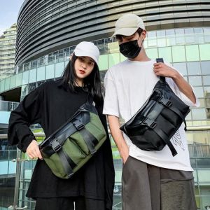 Street Trend Waist Bag Unisex Belt Bags Hip-hop Wild Women Shoulder Messenger Bag Nylon Cloth Large Capacity Street Chest Pack