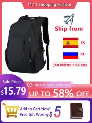 CEAVNI Backpack Men USB Charging Waterproof 15.6 Inch Laptop Casual Oxford Male Business Bag Mochila Computer Notebook Backpacks