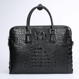 New Crocodile Genuine Leather Laptop Men's Computer Bag Briefcase Business Office Bags For Men Hand High-end Messenger Cartab