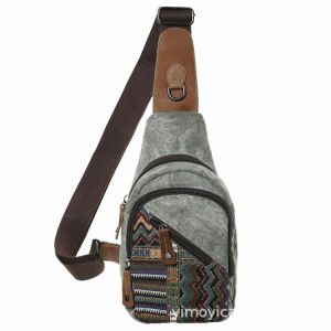 Travel anti-theft canvas cowboy chest bag national style Chinese style men's bag purses and handbags luxury designer  purses 