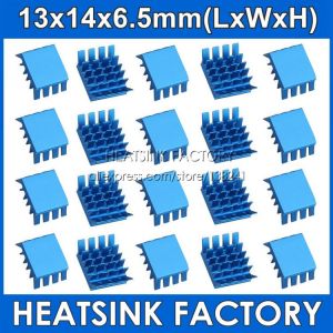 10pcs Aluminum Spiky Black Mini Heatsink Cooling Heat Sinks Cooler for IC VGA RAM With Thermally Adhesive Tape Applied