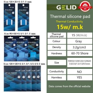 Gelid GP-Ultimate 15W/mK High-Performance Thermal Pad CPU/GPU Graphics Card Thermal Pad Motherboard THERMAL PAD Multi-Size