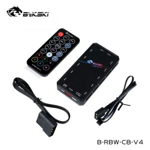 Bykski 5v RBW Controller ,Control Fans,Pump ,Reservoir GPU ,Cpu Water Cooling Block With 5V 3pin Light , B-RBW-C8