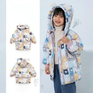Winter Fashion Girls' Clothing Children Hooded Slim-fit Long Down Jacket Thicken Warm White Duck Down Coats Parkas 4-10 Years