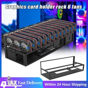 GPU Mining Rig Steel Opening Air Frame Mining,Mining Frame Case Up to 12 GPU For Crypto Coin Currency Mining New