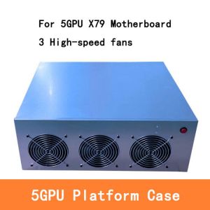 5 GPU server case with 3 Fans ​frame mining rig house machine platform for  X79 motherboard BTC ETH mining cas