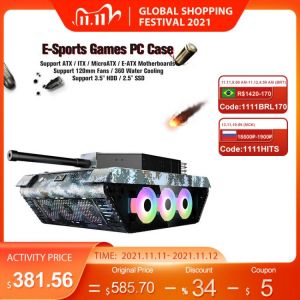 Computer PC Case Gaming Chassis Special-Shaped 120mm Fans Water Cooling Tempered Glass Support ATX/ITX/MicroATX/E-ATX Motherboar