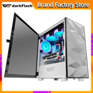 Darkflash DLM21 desktop computer case gabinete pc gamer completo small mini matx/itx htpc chasis Tempered glass gaming pc case